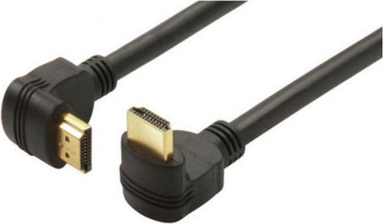 S-Impuls HDMI kabel - 90° haakse connectoren (boven/beneden) - versie 1.4  (4K 30Hz) -... | bol.com