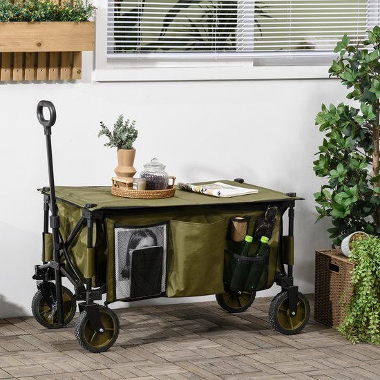 Strandwagen opvouwbaar met Tafel Afdekking - 5 zakken van Merkloos — afbeelding 2