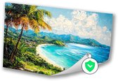 Paysage tropical avec mer bleue - Affiche de plage - Affiche paysage - Impressionnisme - Affiches vintage - Décoration chambre - affiche 100x70 cm