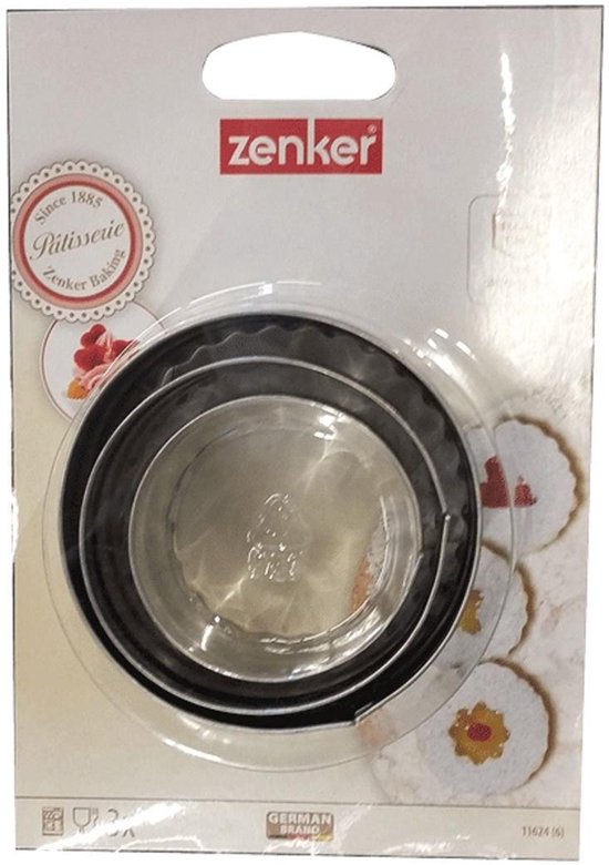 Zenker Set de 3 emporte-pièces ronds et cannelés