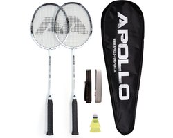Apollo Badmintonset | Carbon professionele badmintonracket | lichtgewicht badmintonracket | set voor training, sport en entertainment met rackettas | shuttleset kinderen