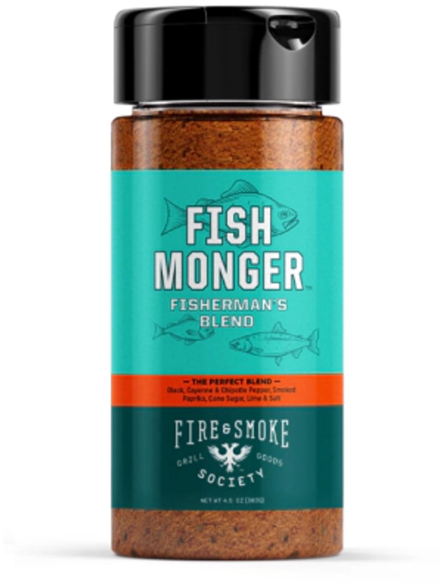 Fire & Smoke Fish Monger Seasoning – 269g – Mediterrane Kruidenmix voor Vis en Zeevruchten