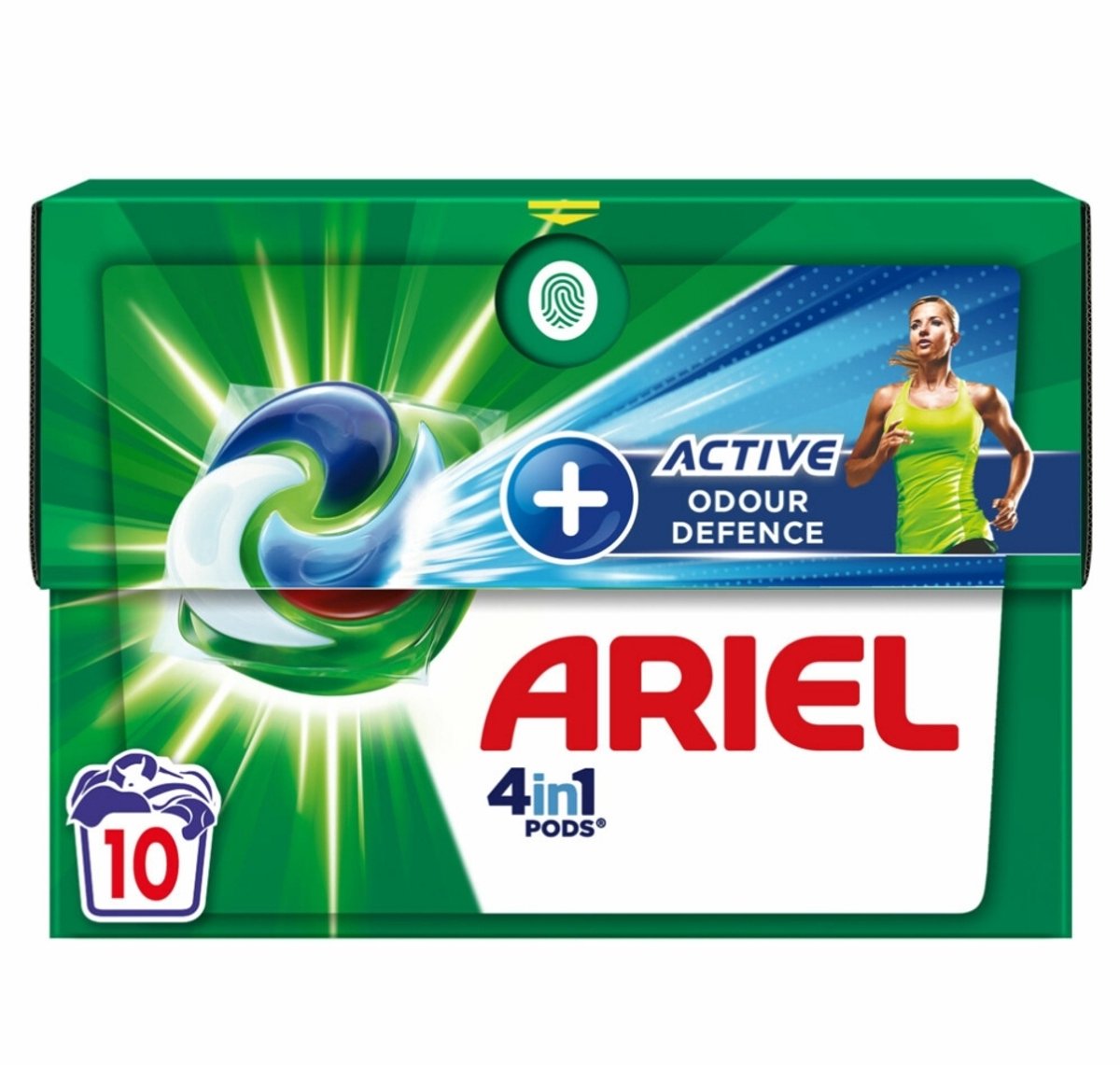 1 x Ariel - 4in1 Wasmiddel Pods - Actieve Geurbestrijding - 10 Pods - Ariel 4in1 Pods - Actieve Geurbestrijding - Geurverwijdering - Frisheid - Wasmiddel