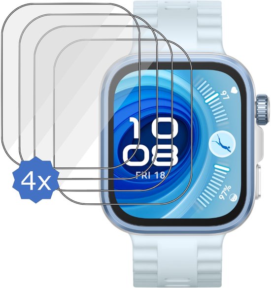 4x Screenprotector geschikt voor Huawei Watch Fit 4 Pro - Folie Screen Protector