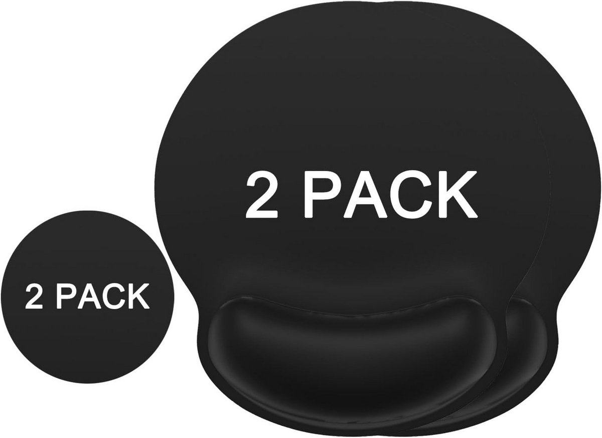 Ergonomische Muismat met Polssteun - Antislip Rubberen Basis, Comfortabele Kantoorbenodigdheden voor Pijnverlichting