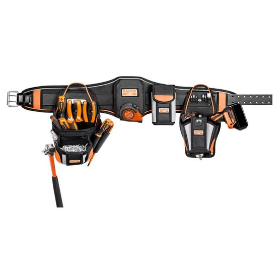 Bosch Sortimo ProClick Tool-Pouch L 39 - professionele riem-gereedschapstas van zwaar synthetisch weefsel met hamerhouder - grote gereedschapstas/werktas heren bouwplaats