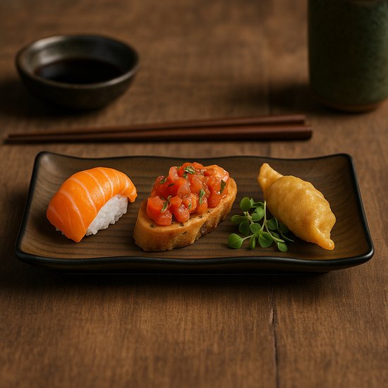 Set de 3 bols rectangulaires marron mat - 23cm - 26cm - 28,5cm