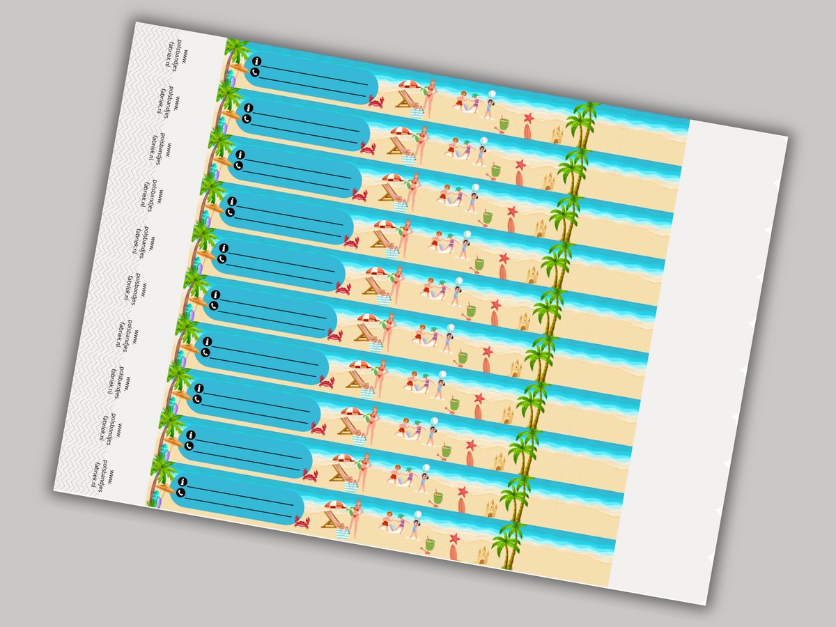Kinder Tyvek Polsbandjes | Strand | 500 Stuks | VanDerEng | Voor Stranduitjes, Vakanties en Kinderveiligheid