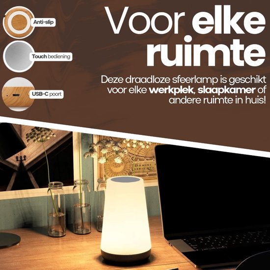 Nachtlampje Kind & Volwassene - Dimbare RGB Wake Up Light - USB LED — afbeelding 2