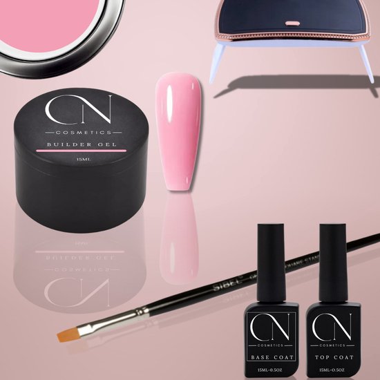CN Cosmetics Builder Gel -set - 15 Builder gel -Gel - Gel starterset - Nagelset - Biab set - met lamp