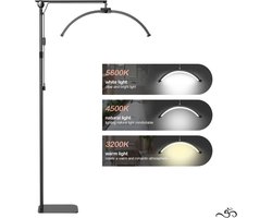 Caedentes Moonlight 700B – Vouwbare Half Moon LED Salon Lamp – Beauty Lamp – Wimper Lamp – Lash Lamp – Make-Up Lamp – Tattoo Lamp – Behandel Lamp – Nagel Lamp – Barber Lamp – Zwart