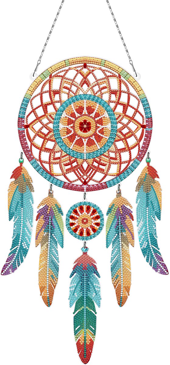 Adorzy Diamond Painting Dromenvanger – Dreamcatcher - Diamond Painting Volwassenen – Diamond Painting Kinderen –Muurdecoratie – Wanddecoratie