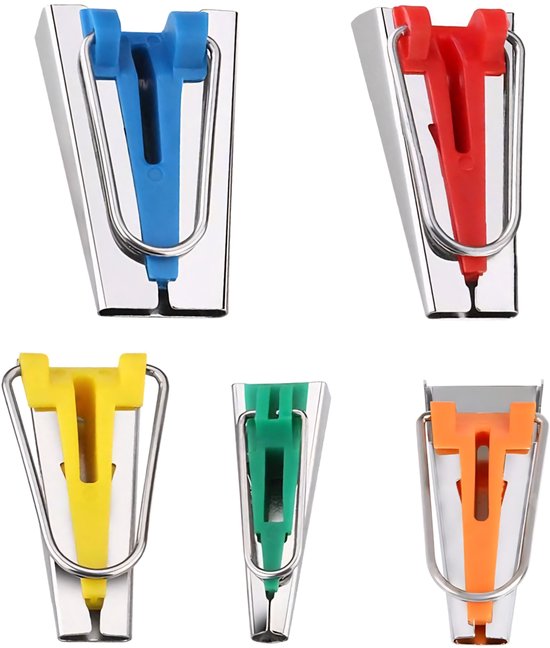 Set de fabrication de biais Somstyle - 5 pièces - Accessoires de vêtements pour bébé de couture - 6, 9, 12, 18, 25 MM - Fabrication de biais - Multicolore