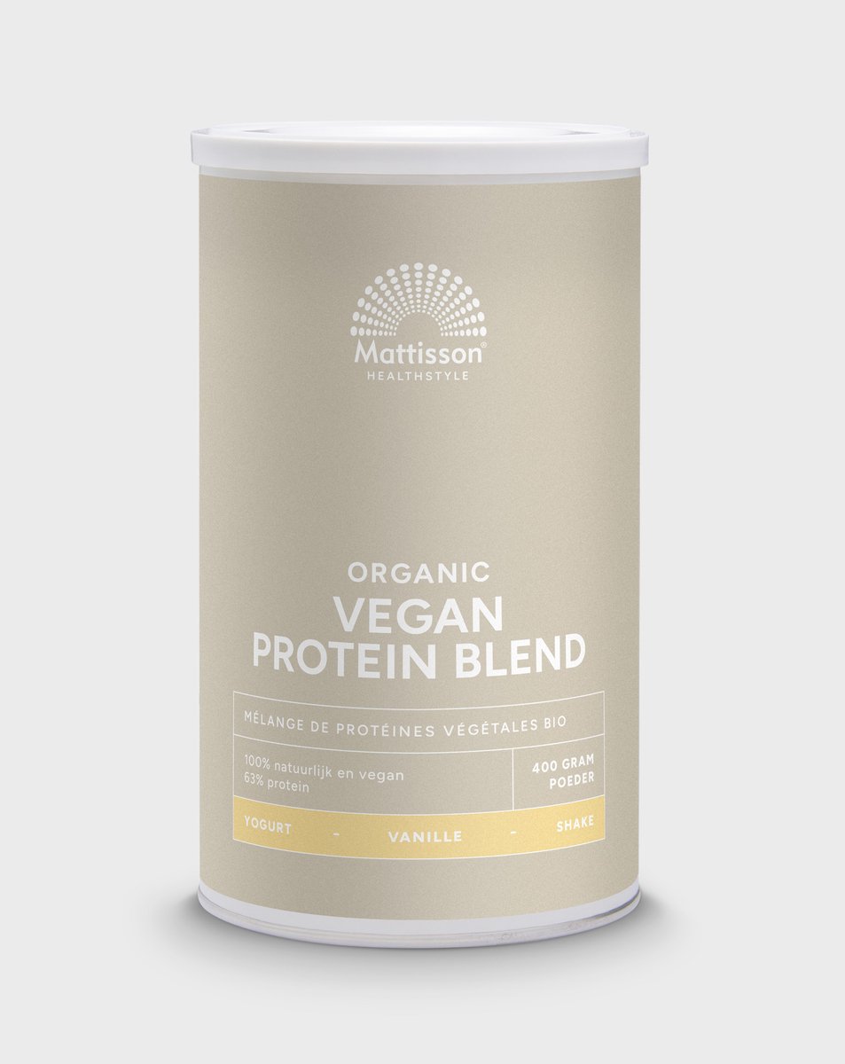 Goedkoopste Mattisson - Biologische Vegan Proteïne Blend 63 - Eiwitpoeder - Vanille - 400 Gram
