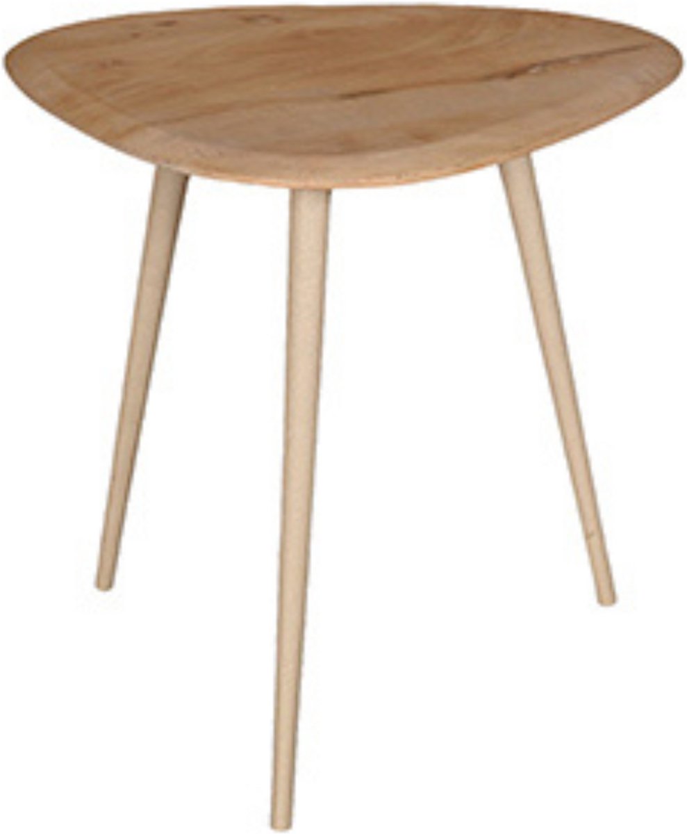 by Mooss - Bijzettafel - Ivory - Naturel - Driehoek - Metaal - Hout - M - Trendy