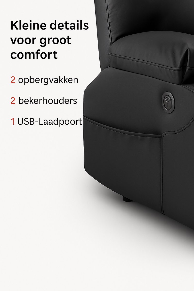 MCombo 7040 Elektrische Relaxstoel met Massage en Verwarming - afbeelding 3