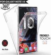 Ntech 360° Hoesje 2 in 1 Case - Hoesje Geschikt Voor Samsung Galaxy Note 10 Transparant
