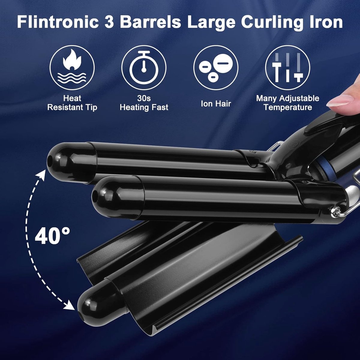 Wafeltang Wave Tang Krultang voor Dik en Dun Haar - afbeelding 2