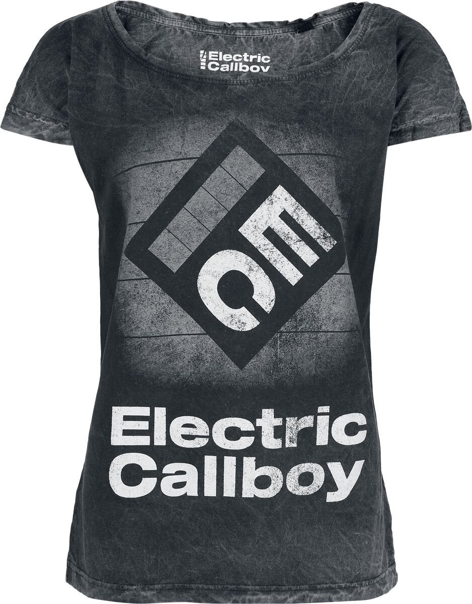 Electric Callboy Square Logo Dames T-shirt - grijs - L