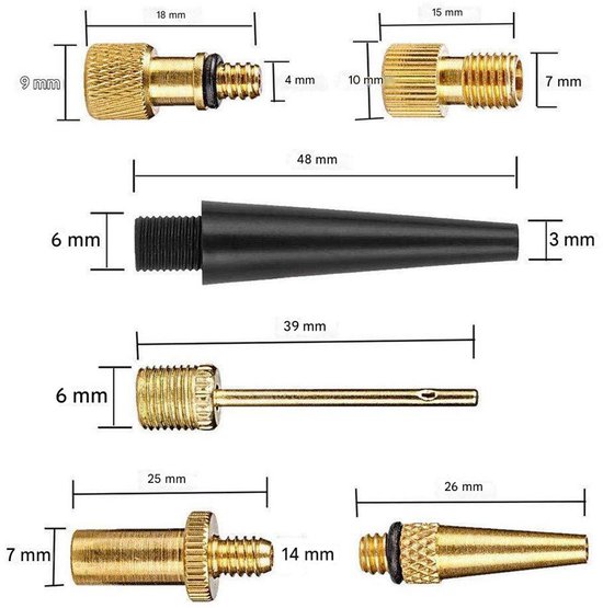 Ventiel Adapter Set - Luchtpomp Adapters - Fiets Banden Vullen - 24 Delig Koper - Compact Draagbaar — afbeelding 2