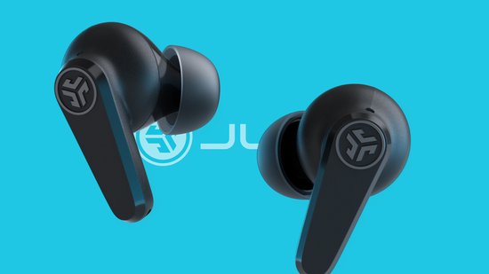 JLab Go Pods ANC Draadloze Oordopjes Met Noise Cancelling - Oortjes Draadloos Bluetooth - 26 uur Batterijduur - Hybrid ANC - Equalizer EQ4 App - Multipoint - Fast Charging Case - Zwart