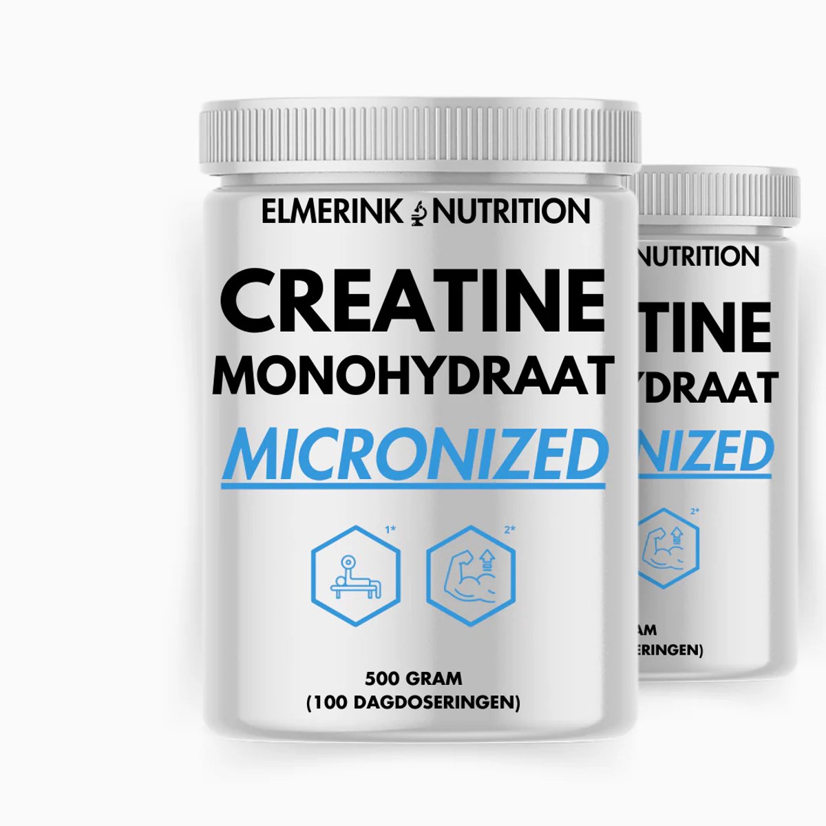Micronized Creatine Monohydraat - Gemicroniseerd – 1KG – 200 Doseringen – Krachtige Spieropbouw & Sneller Herstel – Ultra Fijn Poeder – Wetenschappelijk Onderbouwd – Elmerink Nutrition