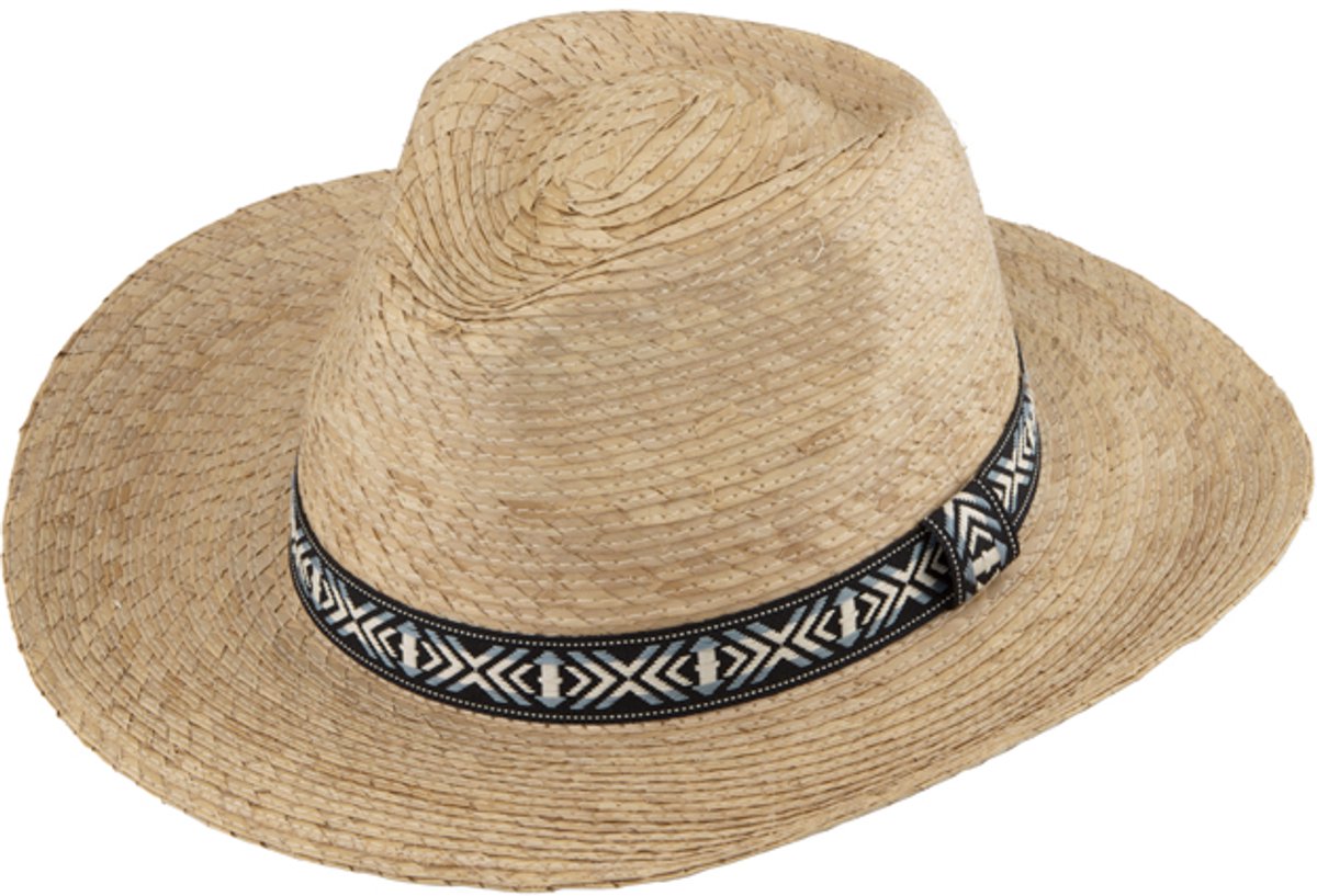 Palm Strohoed Aztekenband UV-bescherming maat S 55cm