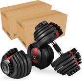 Verstelbare Dumbell 24 KG - PRIJS PER STUK - Verstelbare Smart Dumbbells - Gewichtenset voor Home Gym - Adjustable Dumbbells van 2,5 kg tot 24 kg - Complete Set van 15 Dumbbells in een!