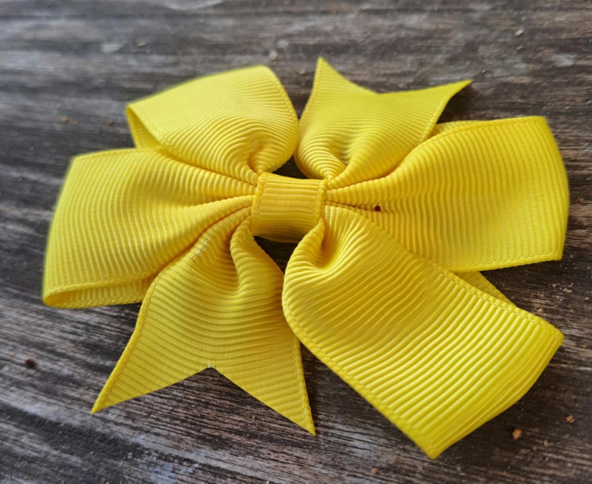 Gele strik haarspeld - Haaraccessoires - Geel - Zonnig