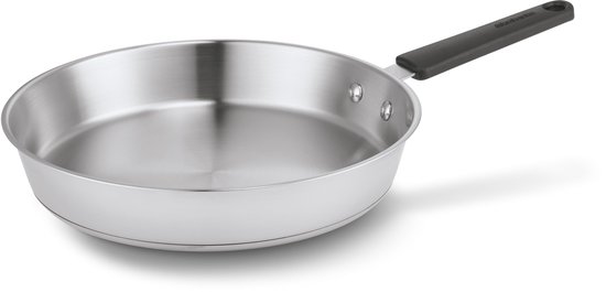 Brabantia Enjoyment Koekenpan - Ø 24 cm - RVS Koekenpan - 100% PFAS Vrij - Geschikt voor Inductie - Roestvrijstalen Pan