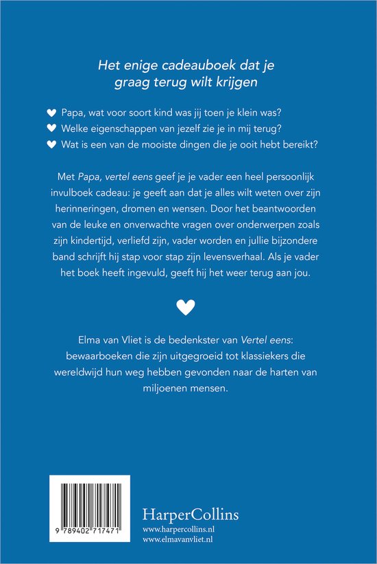 Vertel eens - Papa, vertel eens - Invuldagboek