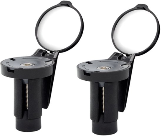 Homieway 2 stuks fietsspiegel voor e-bike, HD convexe fietsspiegel, 360 graden draaibaar, inklapbaar, veiligheidsfietsachteruitkijkspiegel, universele fietsspiegel voor stuur 14,8-23 mm (rechts-links
