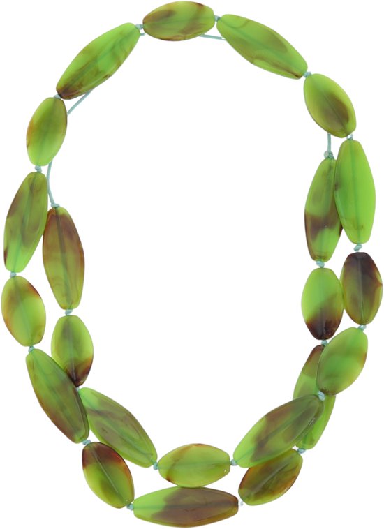 Behave – Lange ketting groen – Statement look 107 cm boho stijl