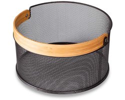 Husla - Broodmand - Bruin - Stalen Frame - Bamboe Handgreep