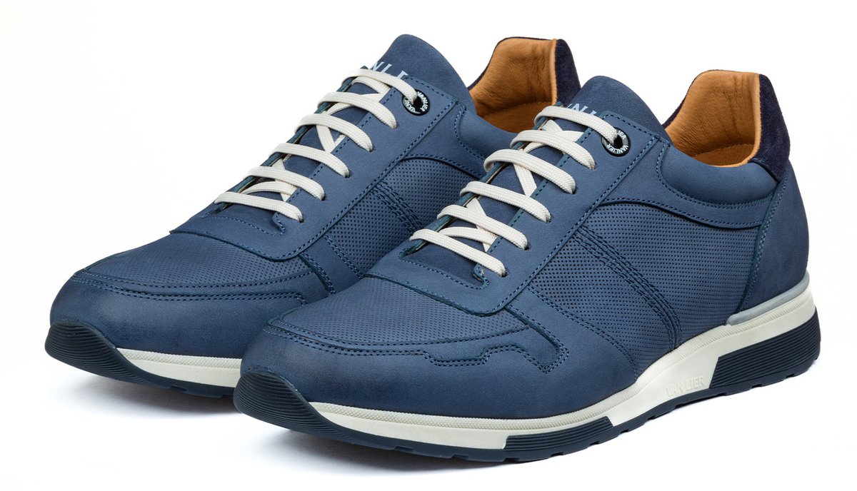 VANLIER - Heren Schoenen Positano - Blauw - Maat 40