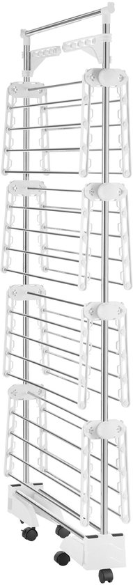 Tectake® Droogtoren Odelia Met Wielen - Inklapbaar - 4 Etages