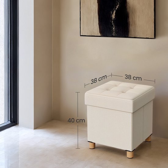 COSTWAY Sitzhocker mit Stauraum 40x40x40cm , bis 300kg, Sitzwürfel aus Kunstleder, Sitzbox, Polsterhocker mit Deckel, Aufbewahrungsbox , Sitztruhe Braun