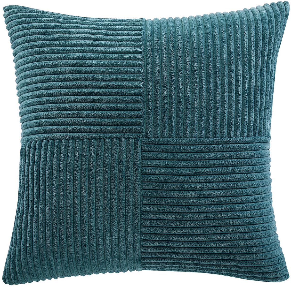 Ibenzoa Set van 2 Luxe Corduroy Kussenslopen voor Stijlvolle Woonkamer Decoratie in Blauwgroen