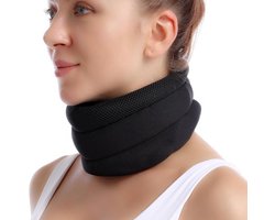 1Stuk - Nekbraces - Cervicale kraag - Nekbraces voor nekpijn - Ondersteuning en houdingscorrectie - Zachte nekbrace voor pijnverlichting - Nekbrace voor versletennekwervels - Nek brace - Zwart