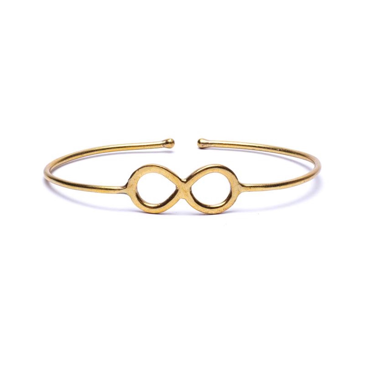 Armband Infinity messing goudkleurig verstelbaar