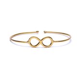 Armband Infinity messing goudkleurig verstelbaar