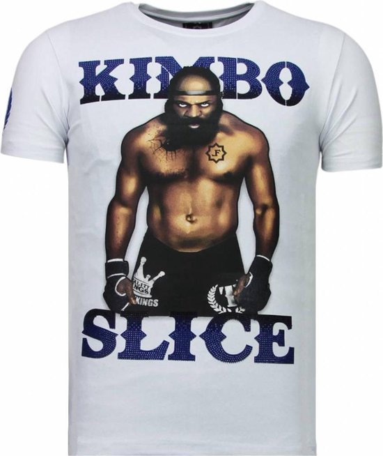 Kimbo Slice - Rhinestone T-shirt - Wit