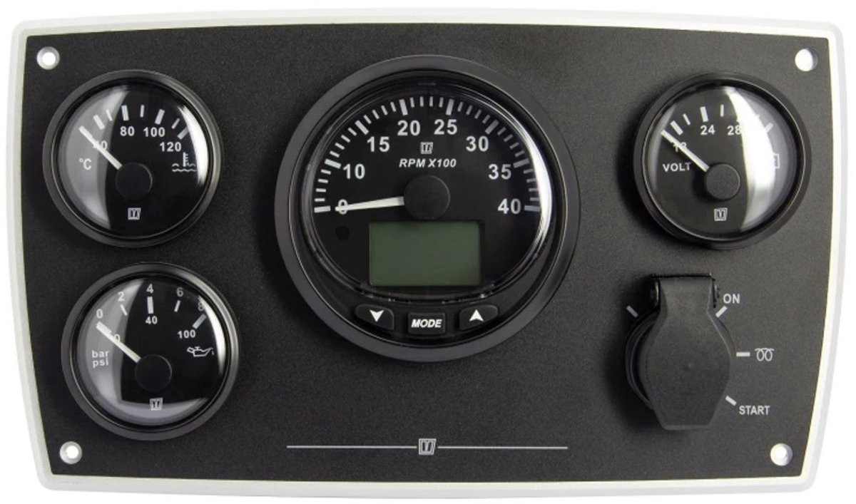 VETUS aluminium 24V CAN Motorpaneel type MPA | MPA34CANBS4