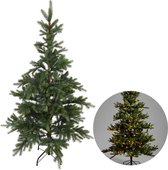 Bol.com Cheqo® Luxe Kunstkerstboom - Kerstboom - Kunst Kerstboom - Kerstdecoratie - Inclusief Standaard - 1225 Takjes - 215cm aanbieding
