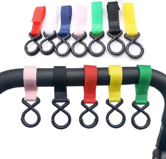 Foto: New age devi kinderwagen haak 2 stuks geel tassenhaak tassenhanger buggy haak accessoires voor kinderwagens haaktas buggy