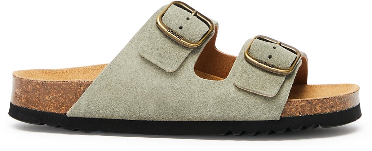 Scholl Sandalen Josephine 2 Riemen Suede Vrouwen - Salie