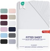 Drap housse BARBONS 160x200, hauteur matelas 35 cm, élastique tout autour, microfibre grattée