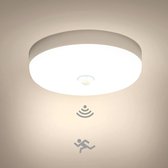Ronde LED plafondlamp met bewegingsdetector - 15W 4000K 1500LM IP56 waterdicht - Neutraal wit - Voor hal garage trappenhuis balkon keuken badkamer