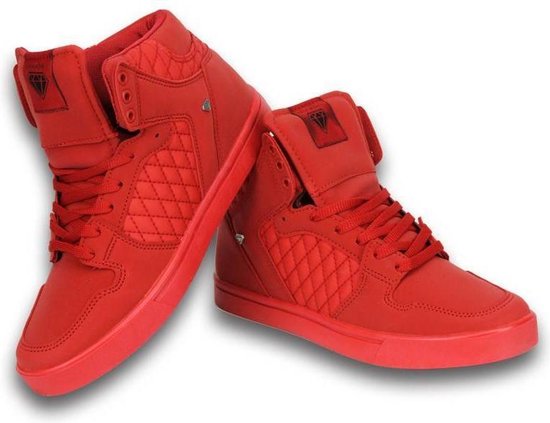 Bol Com Cash Money Heren Schoenen Heren Sneaker High Jailor Red Matt Full Red Rood