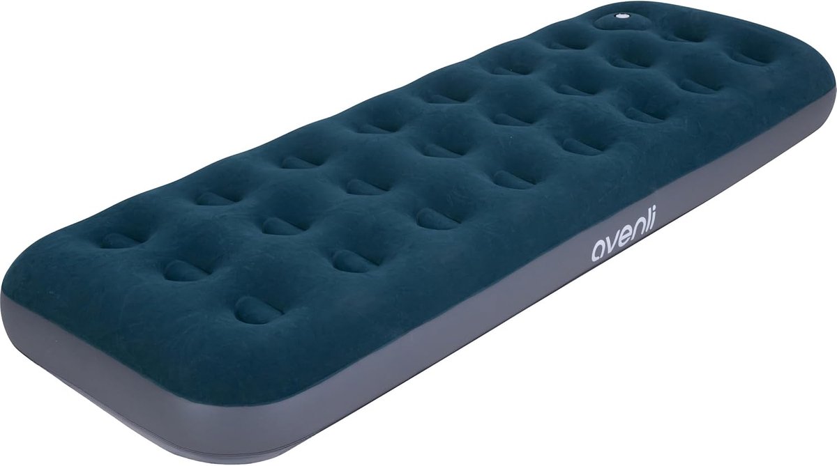Opblaasbaar Luchtbed met Geïntegreerde Voetpomp 191 x 73 cm - Comfortabel Campingbed voor 1 Persoon